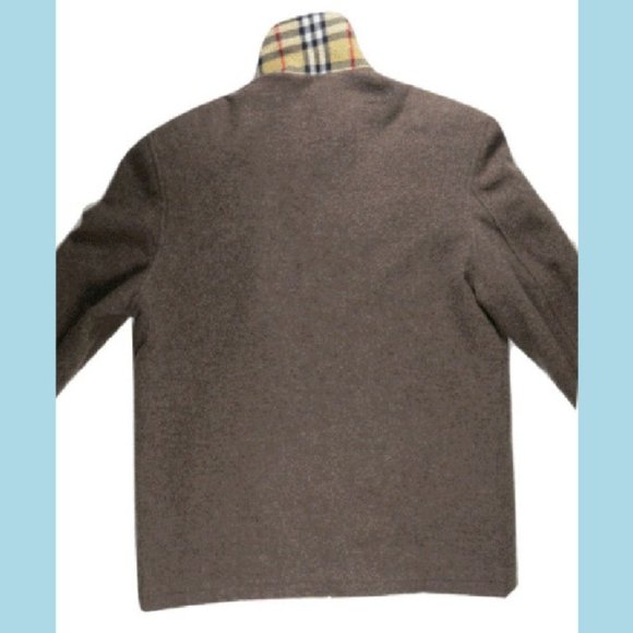 Burberry Mens Coat 6 L ? Short Jacket Nova Check Wool Tweed Fashion Vintage - Picture 3 of 12